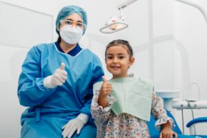 dentist with kid patient